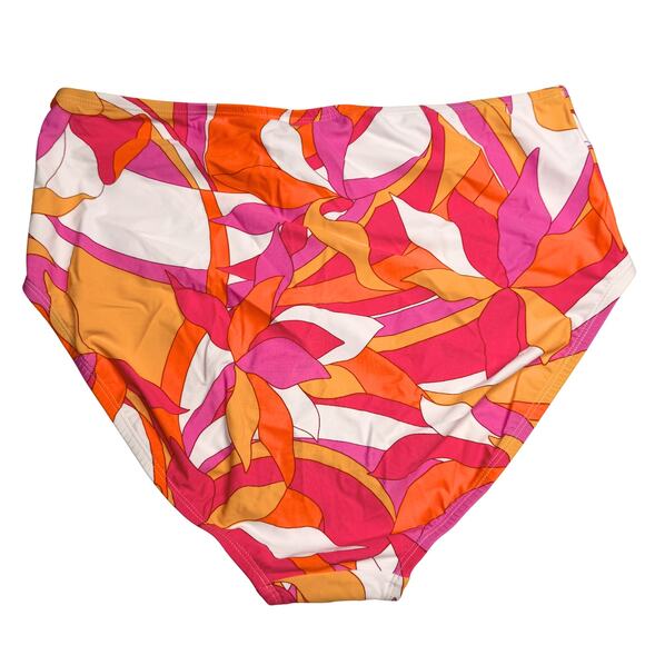 Beyond Control High Waisted Geometric Bikini Bottoms Size 12 Hi Rise Retro Boho - Picture 9 of 9
